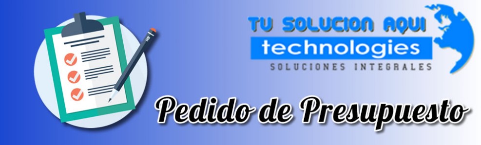 PEDIDO DE PRESUPUESTO PRESUPUESTOS SIN CARGO